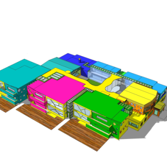 现代幼儿园su模型
