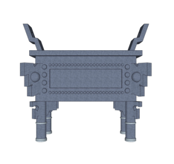 中式青铜鼎su模型