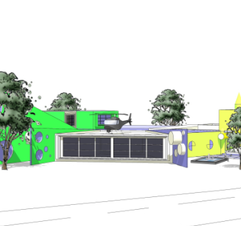 现代幼儿园su模型