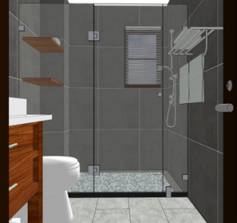 现代浴室卫生间su模型