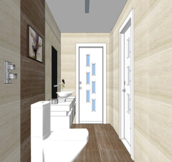 现代浴室卫生间su模型