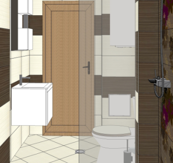 现代浴室卫生间su模型