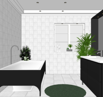 现代浴室卫生间su模型