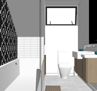 现代浴室卫生间su模型