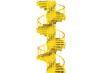 自然风竹子螺旋<em>楼梯</em>su模型