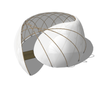 现代张拉膜雨棚su模型