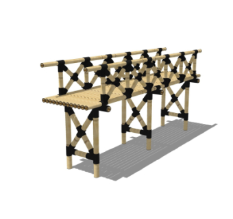 自然风竹子走廊免费su模型