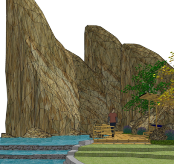 现代凉亭su模型