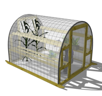 现代温室大棚免费su模型