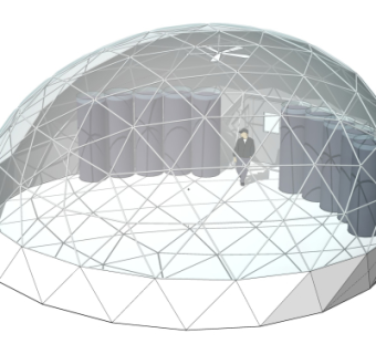 现代温室大棚免费su模型