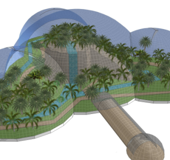 现代温室大棚免费su模型