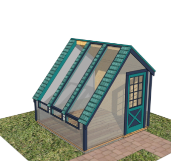 现代温室大棚免费su模型