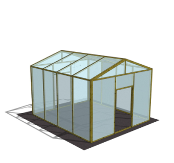 现代温室大棚免费su模型