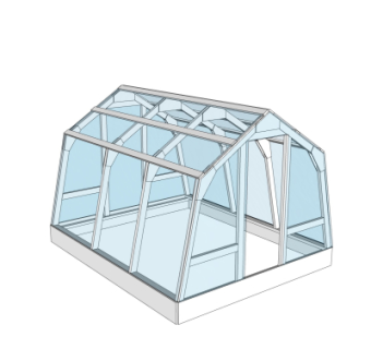 现代温室大棚免费su模型