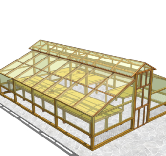 现代温室大棚免费su模型