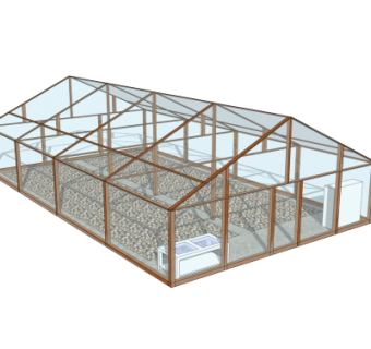现代温室大棚免费su模型