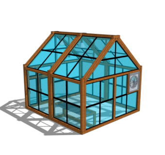 现代温室大棚免费su模型