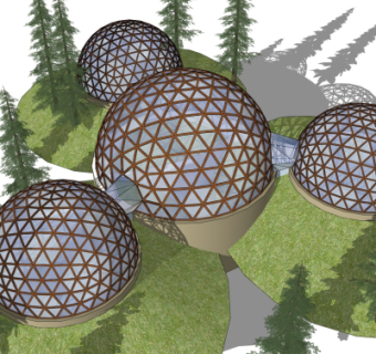 现代温室大棚su模型