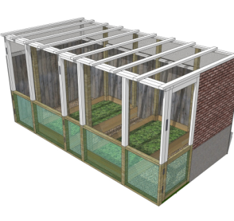 现代温室大棚免费su模型
