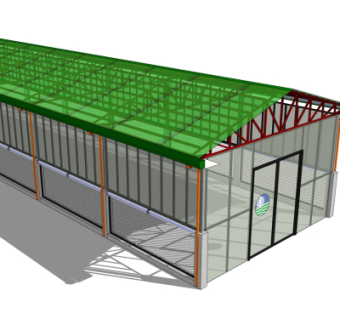 现代温室大棚免费su模型