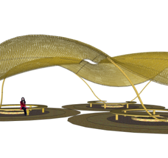 现代公用椅su模型