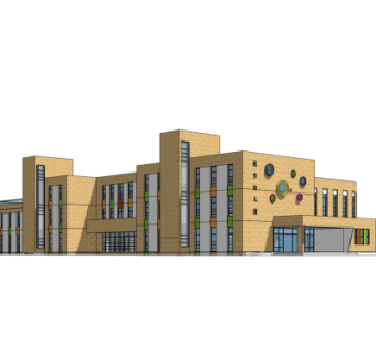 现代幼儿园su模型