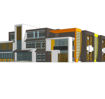 现代幼儿园su模型