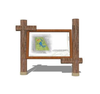 中式指路牌su模型