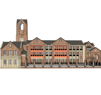 欧式幼儿园su模型