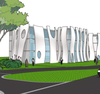 现代幼儿园su模型