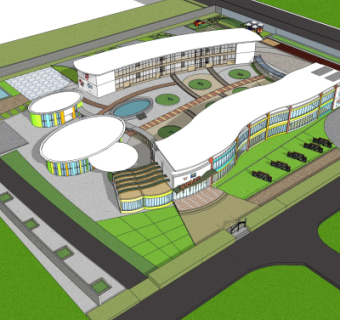 现代幼儿园su模型