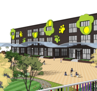 现代幼儿园su模型