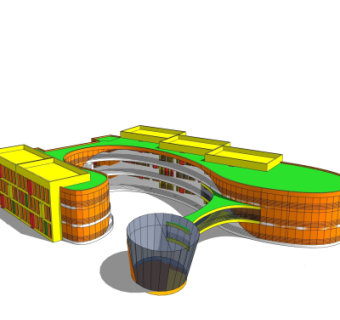 现代幼儿园su模型