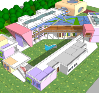 现代幼儿园su模型