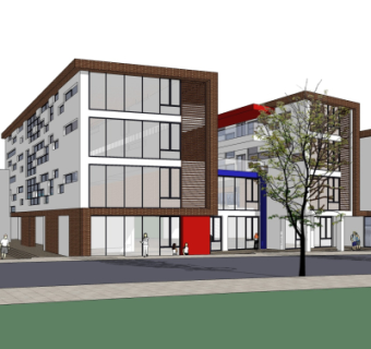 现代幼儿园su模型