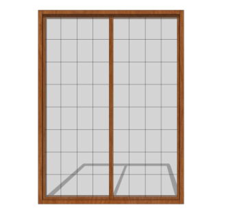 新中式推拉门su模型
