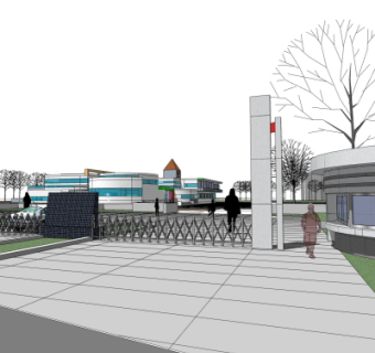 现代幼儿园su模型