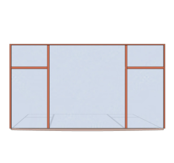 现代落地窗su模型