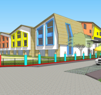 现代幼儿园su模型