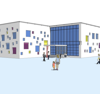 现代幼儿园su模型