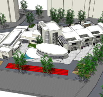 现代幼儿园su模型