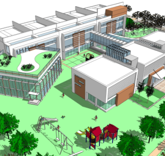 现代幼儿园su模型