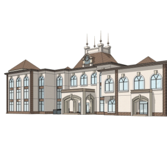 欧式幼儿园su模型