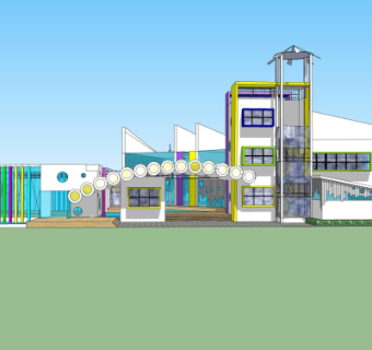 现代幼儿园su模型