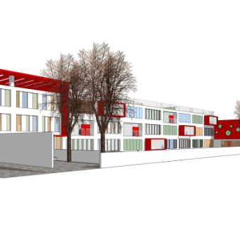 现代幼儿园su模型