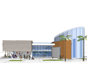 现代幼儿园su模型