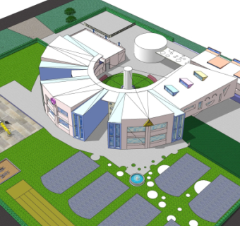 现代幼儿园su模型