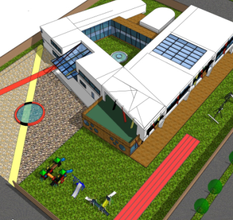 现代幼儿园su模型