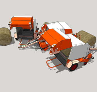 现代农用机械su模型