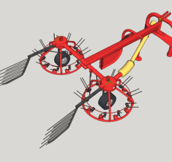现代农用机械su模型